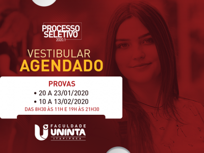 Processo Seletivo Faculdade Uninta Itapipoca 2020.1: Inscrições abertas para o Vestibular Agendado