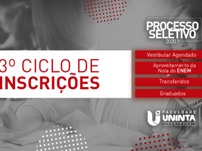 Faculdade Uninta Itapipoca lança 3º Ciclo do Processo Seletivo 2020.1