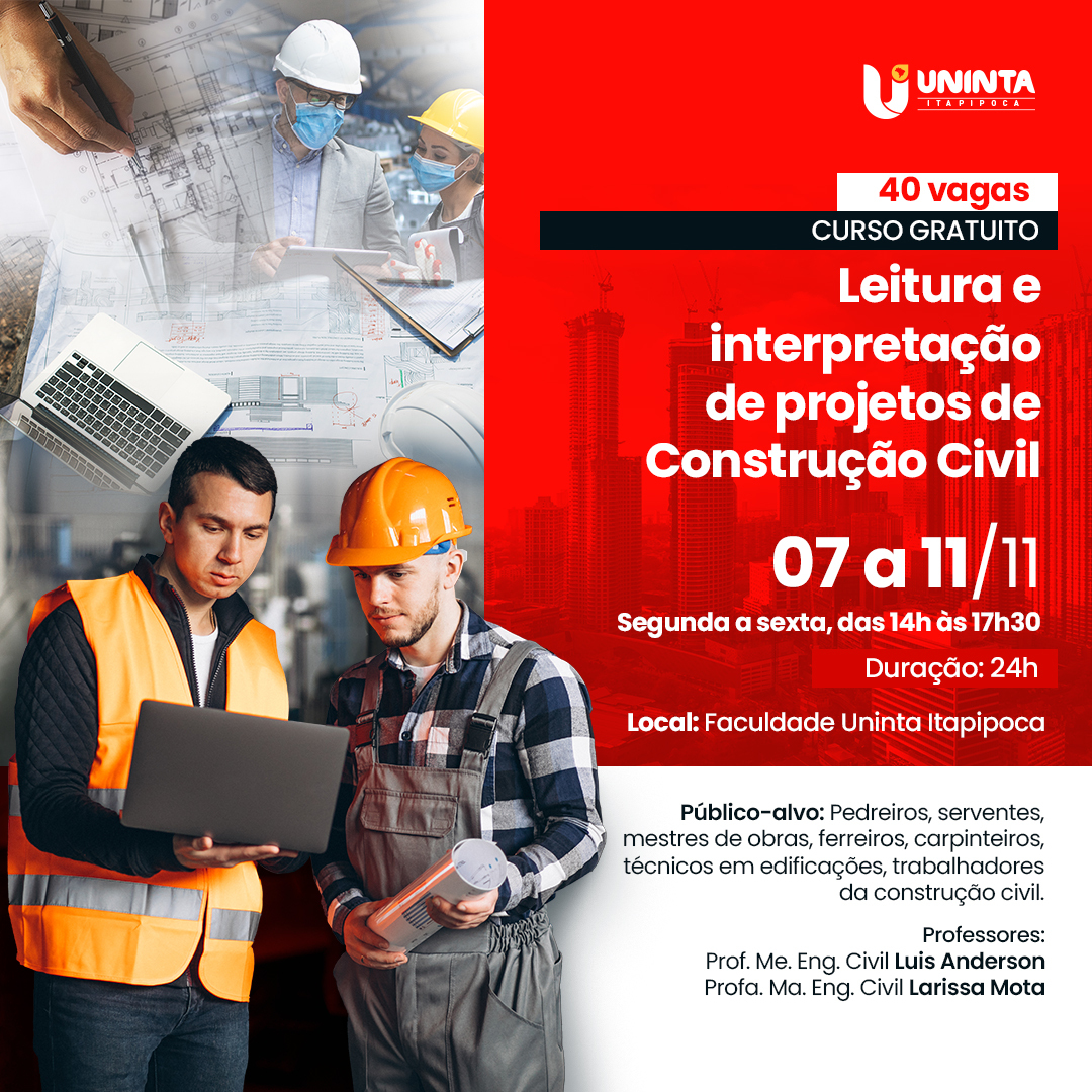 Engenharia Civil Realizará curso de Leitura e Interpretação de Projetos