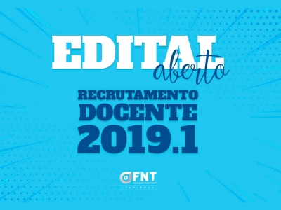 FNTI lança edital de recrutamento docente para 2019.1