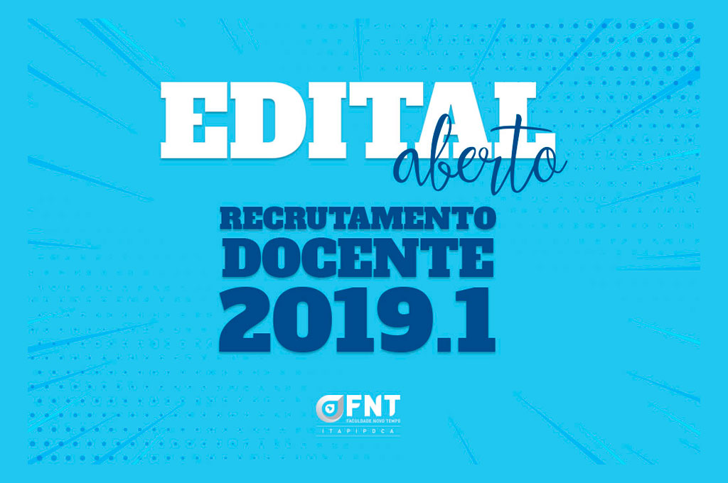 FNTI lança edital de recrutamento docente para 2019.1